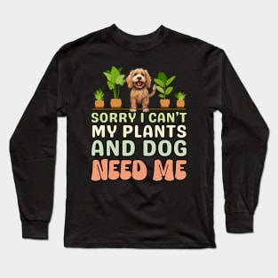 Cockapoo And Plants Long Sleeve T-Shirt